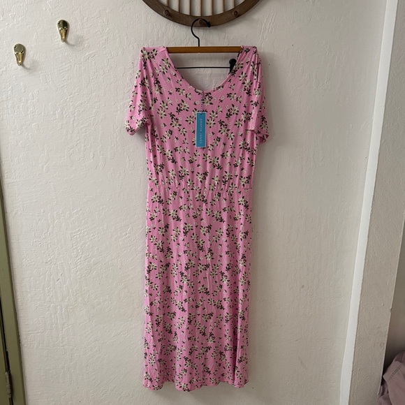 Draper James Tammy T Shirt Midi Dress Magnolia Pink Small NWT - Picture 3 of 5
